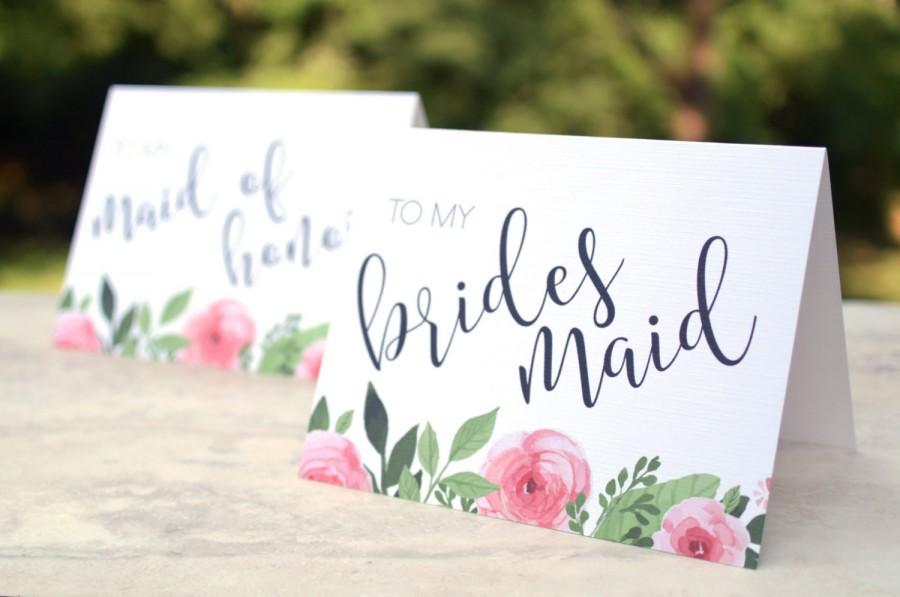 Wedding - Bridesmaid Thank You Cards - Wedding Thank You Cards - Maid of Honor - Flower Girl - Matron of Honor