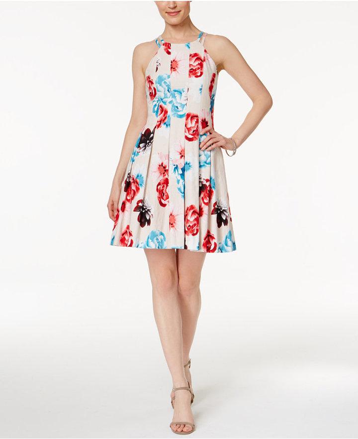 Wedding - GUESS Floral-Print Fit & Flare Dress