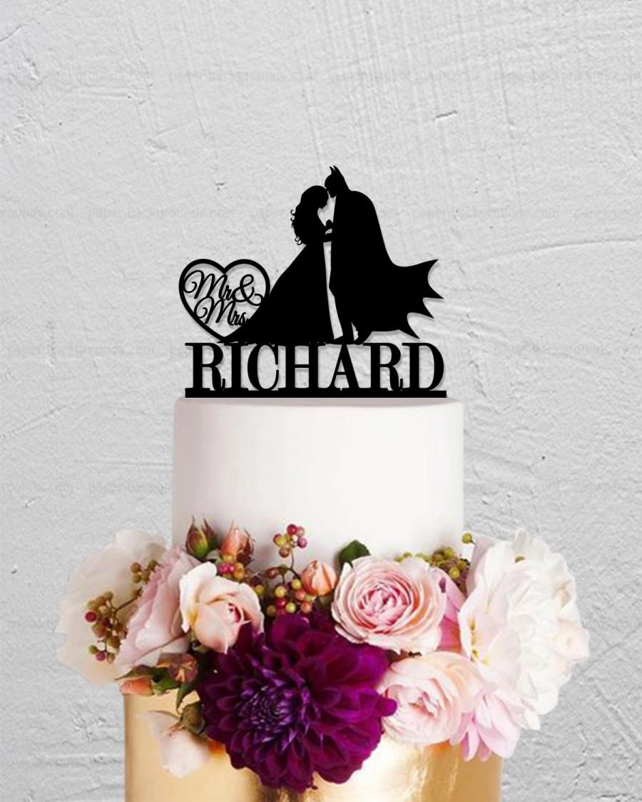 Hochzeit - Wedding Cake Topper,Batman Cake Topper,Custom Cake Topper,Mr And Mrs Cake Topper,Hero Cake Topper,Custom Cake  Topper