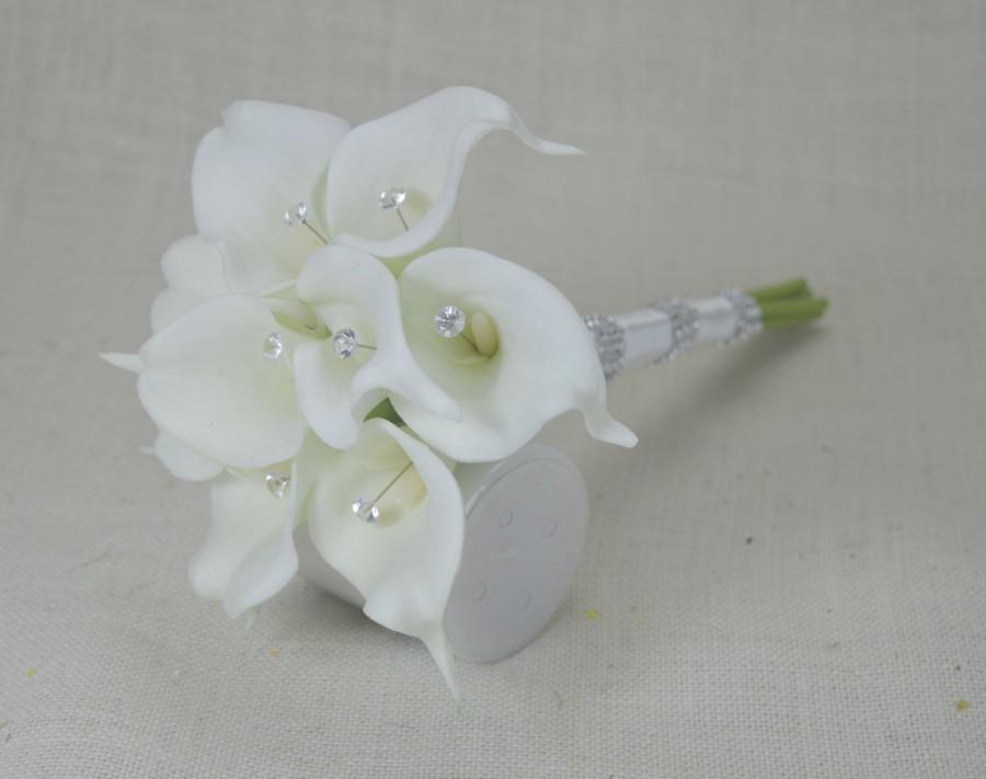 Hochzeit - No. 4060 Calla lily  Bouquet - Artificial Flower Bouquet, Artificial Flower, Wedding Bouquet, Bridesmaid Bouquet.