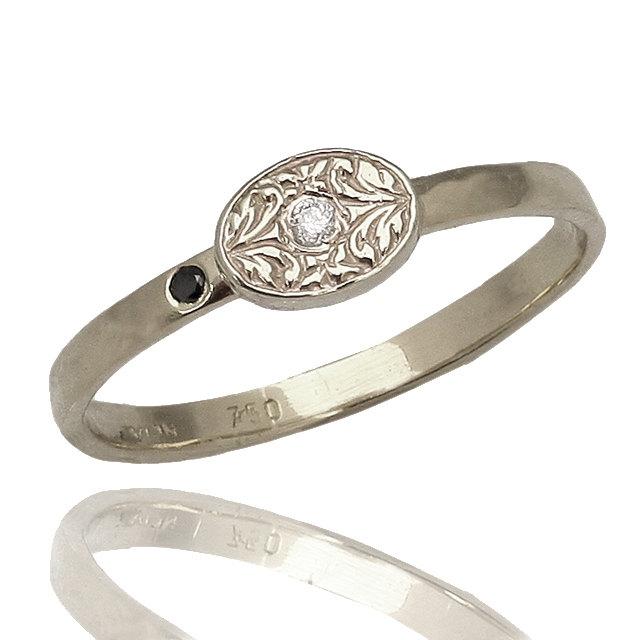 زفاف - Moroccan Style Engraved Oval Setting and Diamond 14k Gold Engagement Ring, Unique Diamond Engagement Ring, Oval Ring, Diamond Ring