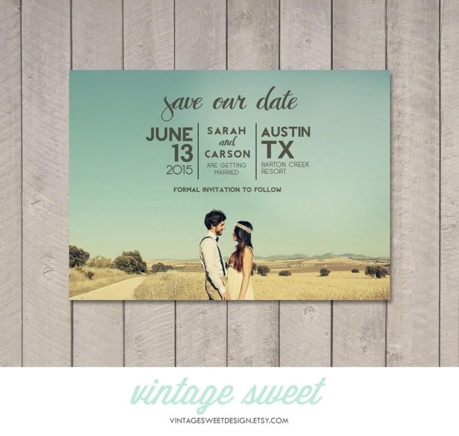 Wedding - Save the Date Card / Magnet (Printable) by Vintage Sweet