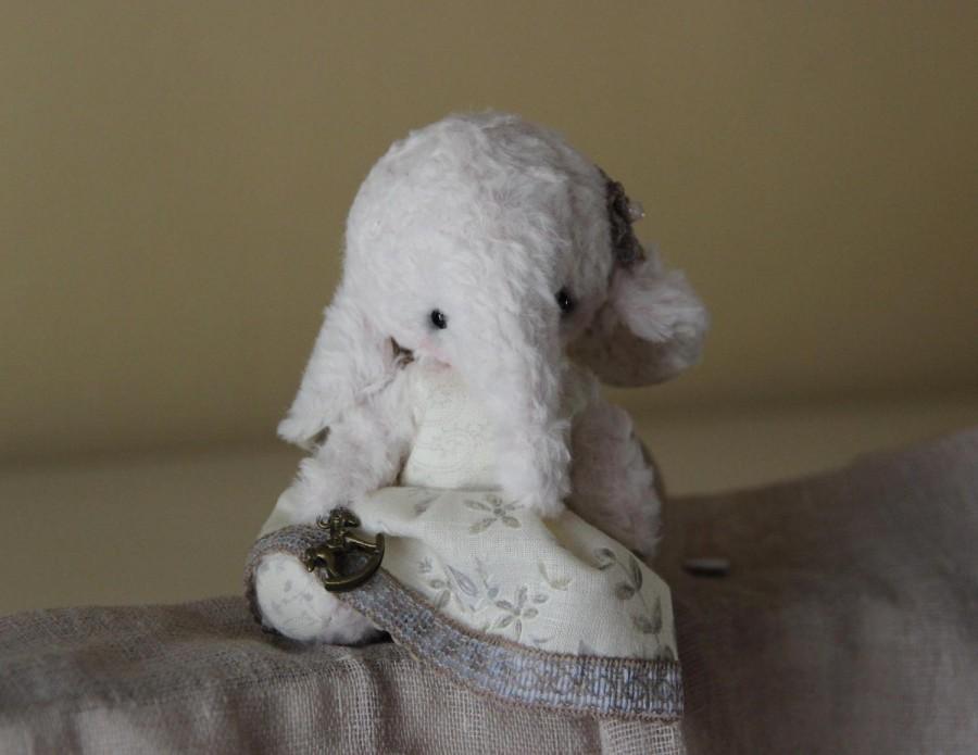 Wedding - Artist teddy - Elephant Eleonora - Stuffed toys - Handmade teddy - 14 cm (5.5 inches)