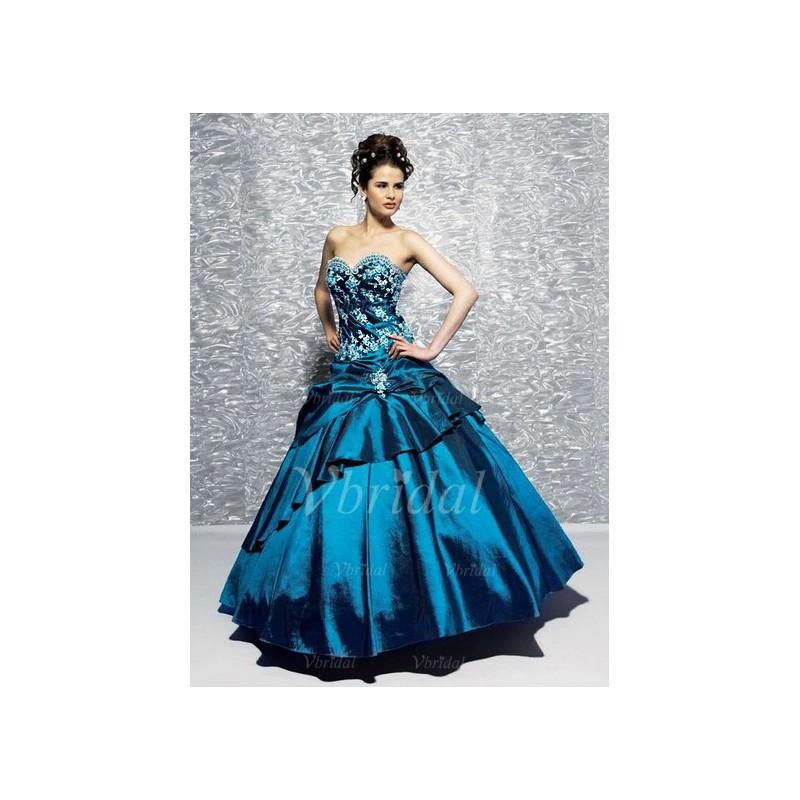Свадьба - Ball-Gown Sweetheart Floor-Length Taffeta Quinceanera Dress With Ruffle Lace Beading - Beautiful Special Occasion Dress Store