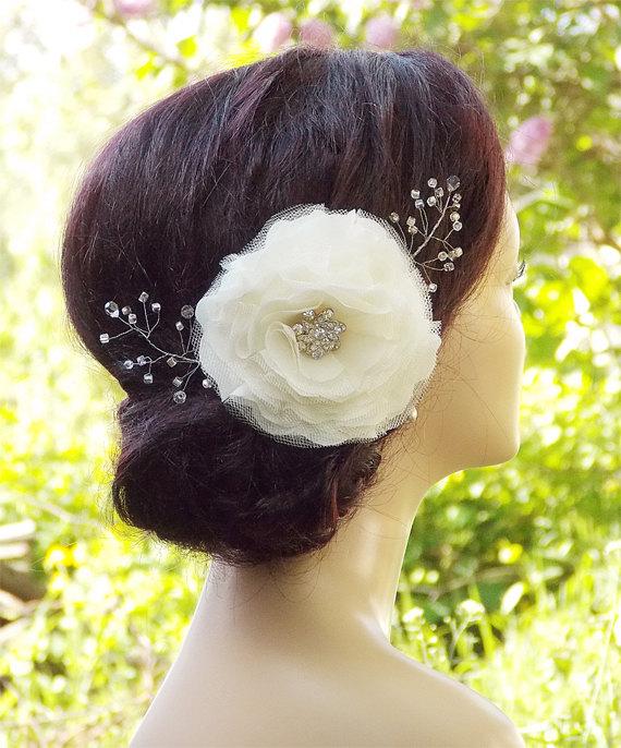 Hochzeit - Bridal headpiece, Bridal hair flower, Wedding Hair Accessories, Wedding hair clip, Bridal hair piece,  Floral hair clip, Bridal fascinator