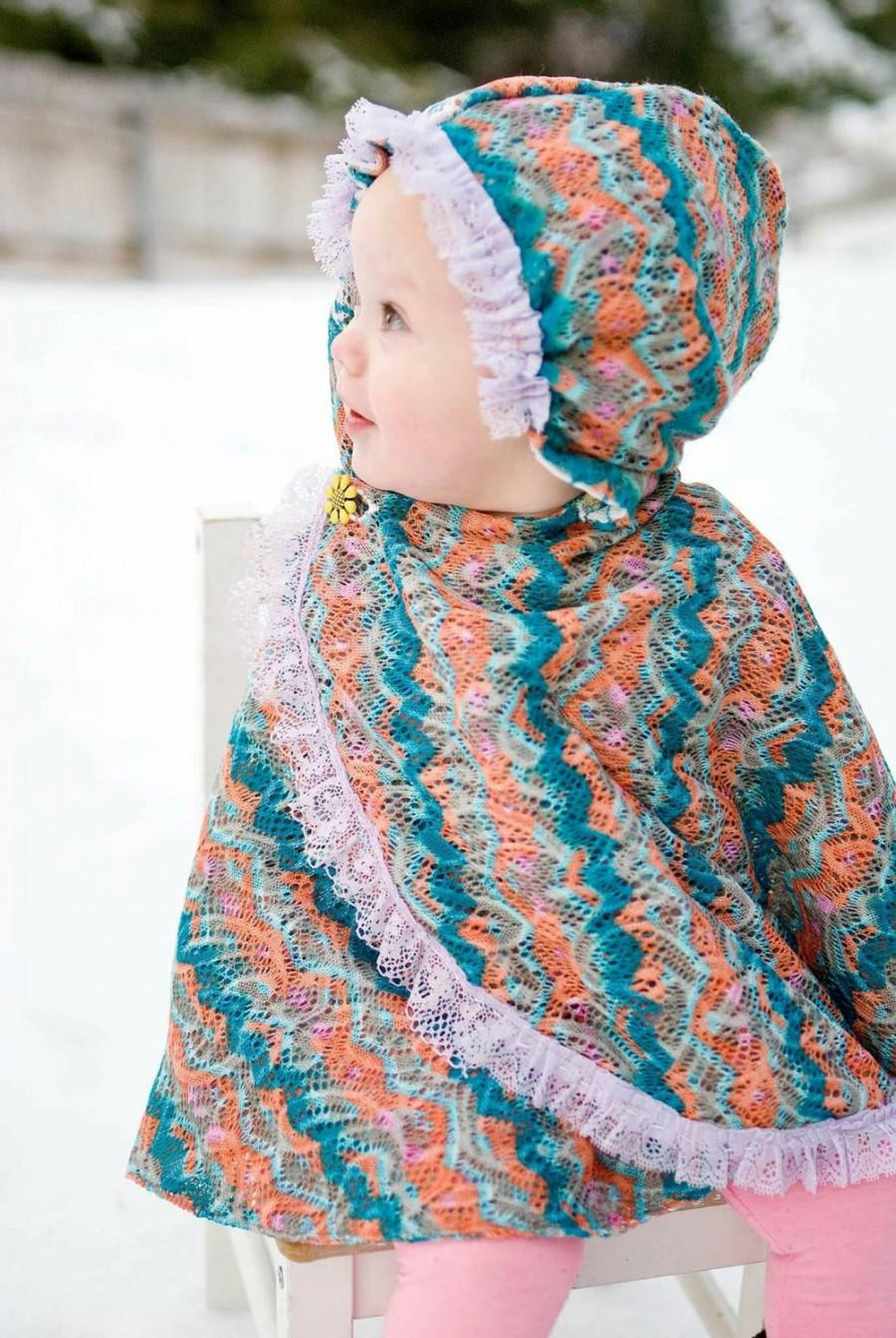زفاف - Handmade little Girl hoodie for winter size 1t,2t,3t,4t