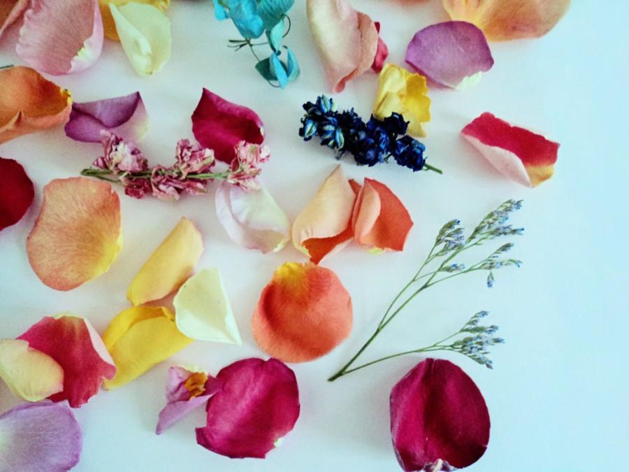 Wedding - BRIDAL PATH PETALS, Rose Petals & Wildflowers, Strewing Herbs, Biodegradable, for fairy tale endings