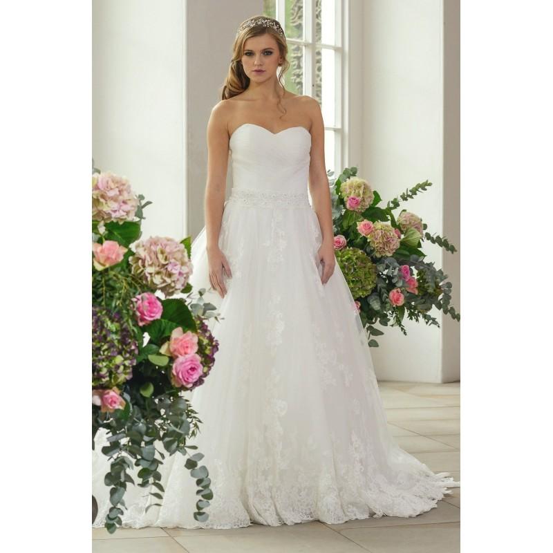 زفاف - Style 1710 by Catherine Parry - Ivory  White Lace  Tulle Floor Sweetheart  Strapless Ballgown Wedding Dresses - Top Design Dress Online Shop