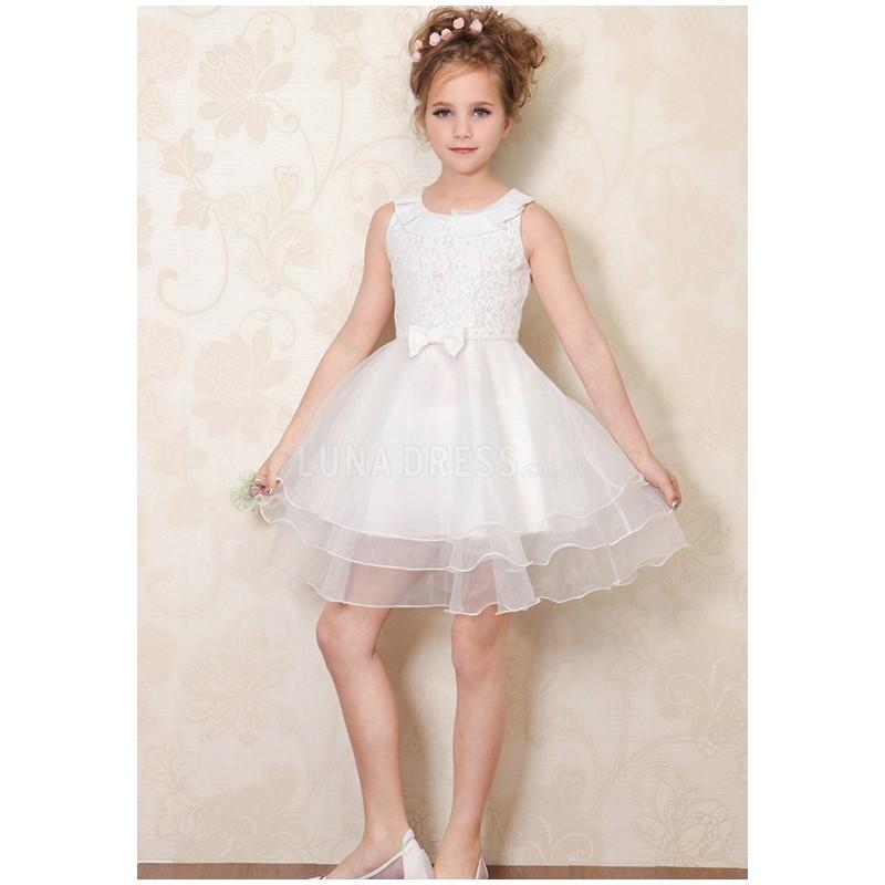 Свадьба - Faddish Princess Natural Waist Zipper up Organza & Lace Flower Girl Dresses - Compelling Wedding Dresses