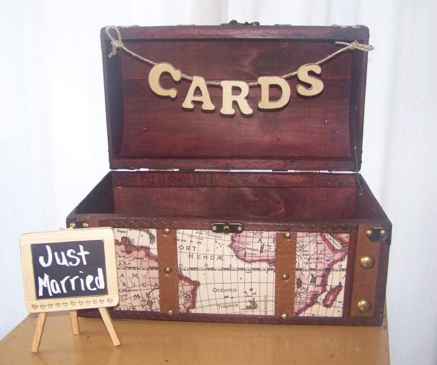 Wedding - Wedding Card Box with Banner-Travel Theme Wedding