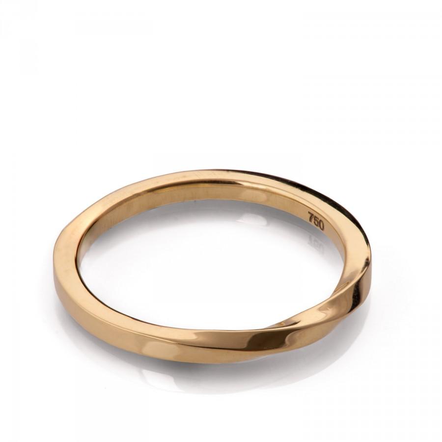 Mariage - Mobius Ring - 18k Gold Ring , Wedding Ring , Gold Wedding Ring , Wedding Band, Twisted wedding band, promise ring, 1