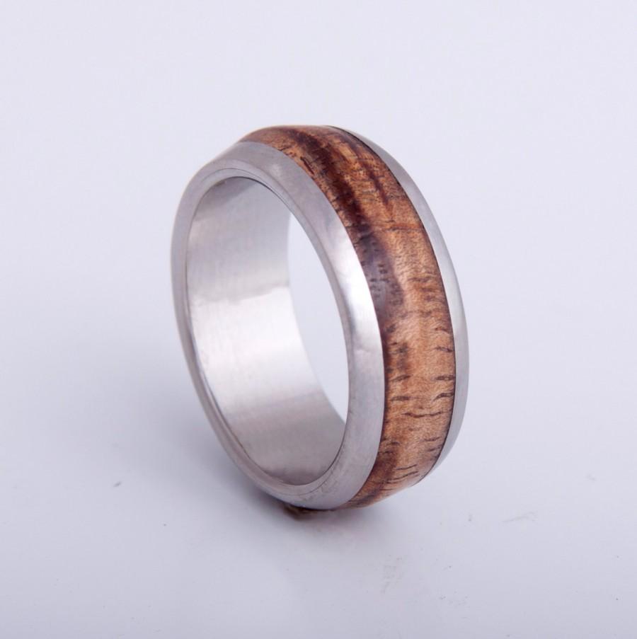 Wedding - Koa Wood Ring // titanium wood ring // mens wedding band // alternative wedding rings