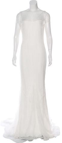 Mariage - Marchesa Silk Lace Wedding Gown