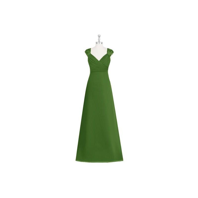 Mariage - Moss Azazie Jaidyn - Chiffon And Lace Floor Length V Neck Illusion Dress - Charming Bridesmaids Store