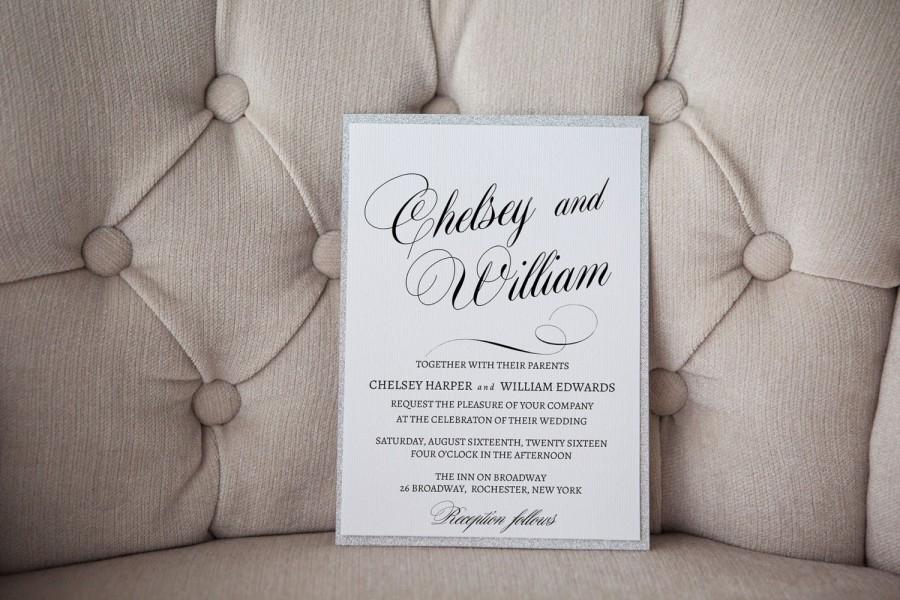 Wedding - Wedding invitation template - Printable wedding invite - instant download - COLOR and TEXT editable - Microsoft word - Diy wedding template
