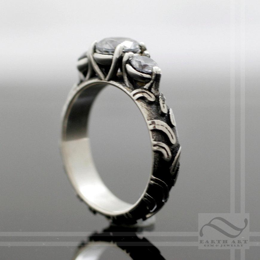 Mariage - Ladies Engagement Outlaw ATV Tire Tread Ring- Sterling Silver