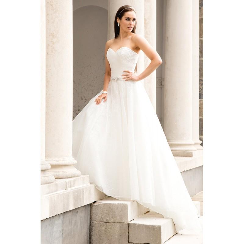 زفاف - Style C16412 by Special Day Claddagh Collection - Ivory  White Sequin  Tulle Floor Sweetheart  Strapless Wedding Dresses - Top Design Dress Online Shop