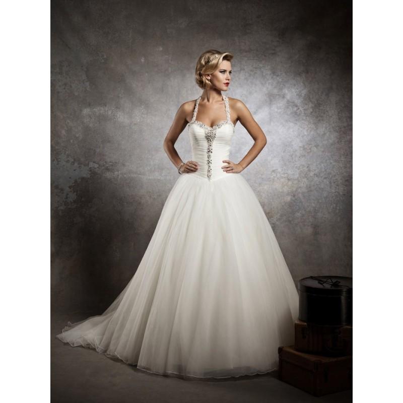 Mariage - Designer Sweetheart wulstige Neck Ball Gown Hochzeitskleid mit tiefen V-Rücken - Festliche Kleider 