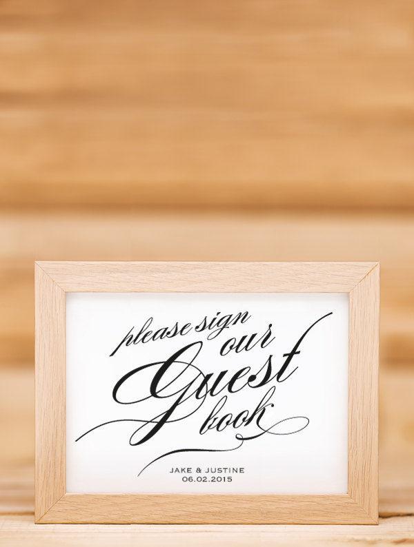 Mariage - Printable Wedding Guest Book Sign