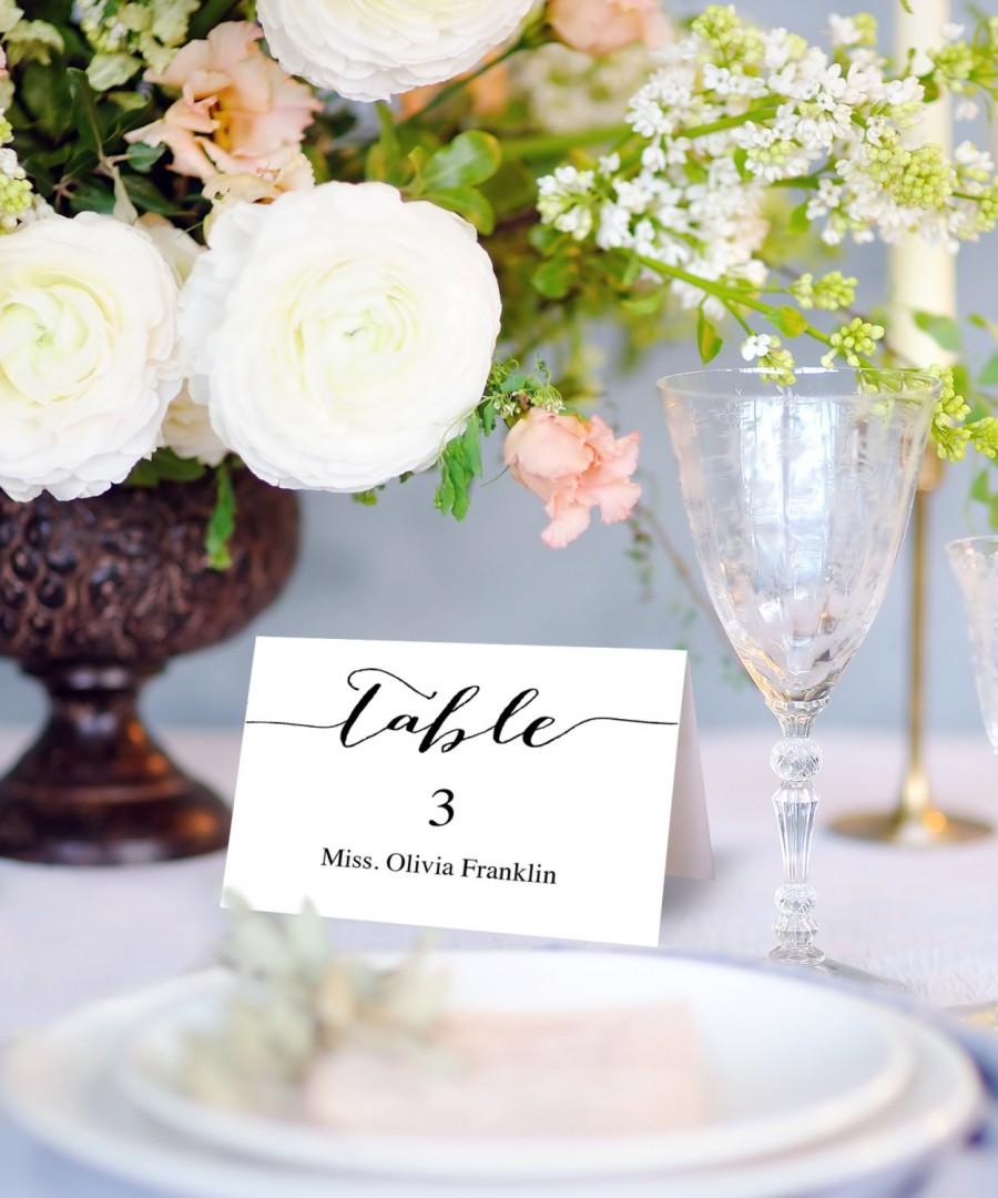 Hochzeit - Wedding Place Card Printable Template - Place Cards - Escort Cards - Editable DIY Place Cards - Instant Download - Minimal Elegance