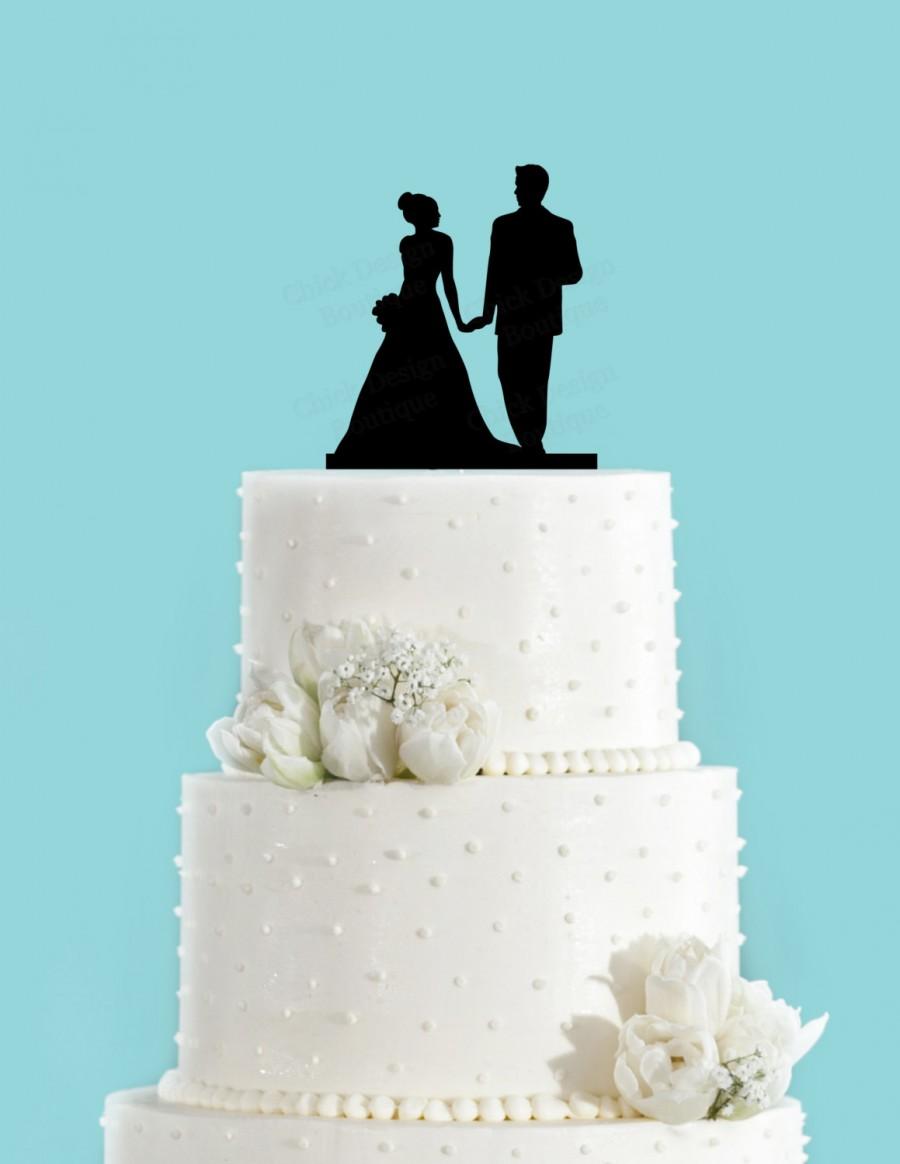 Wedding - Couple Holding Hands Wedding Cake Topper
