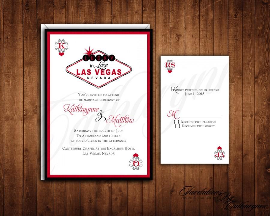 زفاف - Las Vegas Wedding Invitation, Las Vegas Wedding, Vegas Bridal Shower, Vegas Birthday Invitation, Vegas Bachelorette, Casino Party Invites,