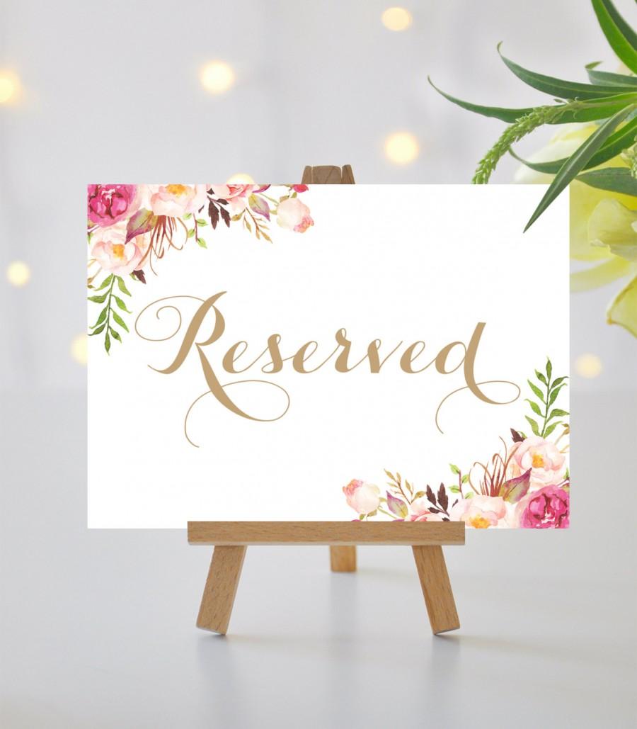 Mariage - Reserved Sign 