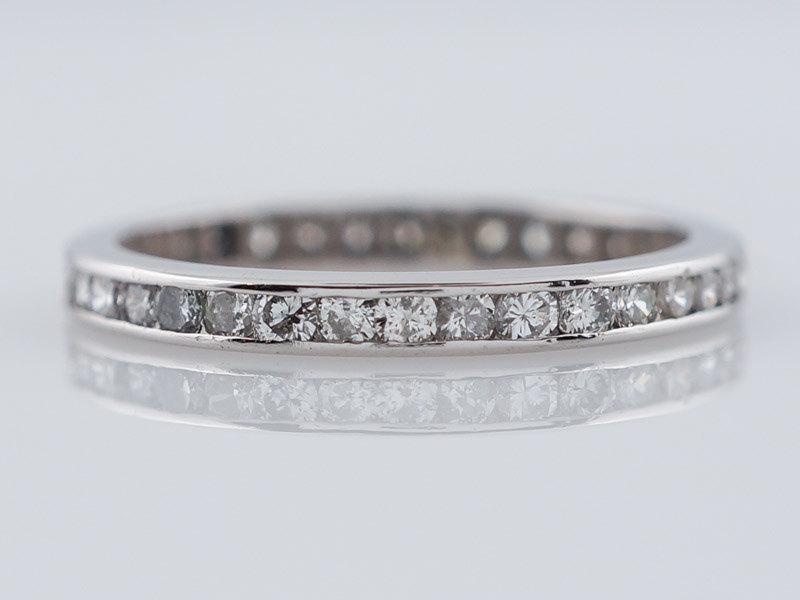 زفاف - Antique Wedding Band Art Deco .54cttw Single Cut Diamonds in Platinum