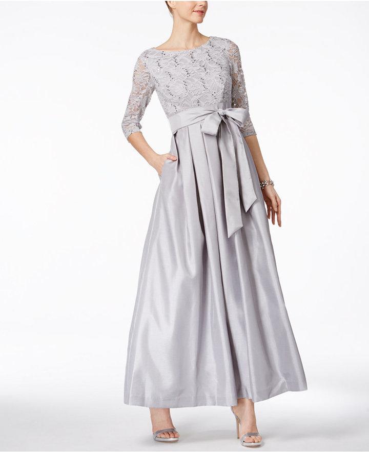 زفاف - Jessica Howard Pleated Lace A-Line Gown