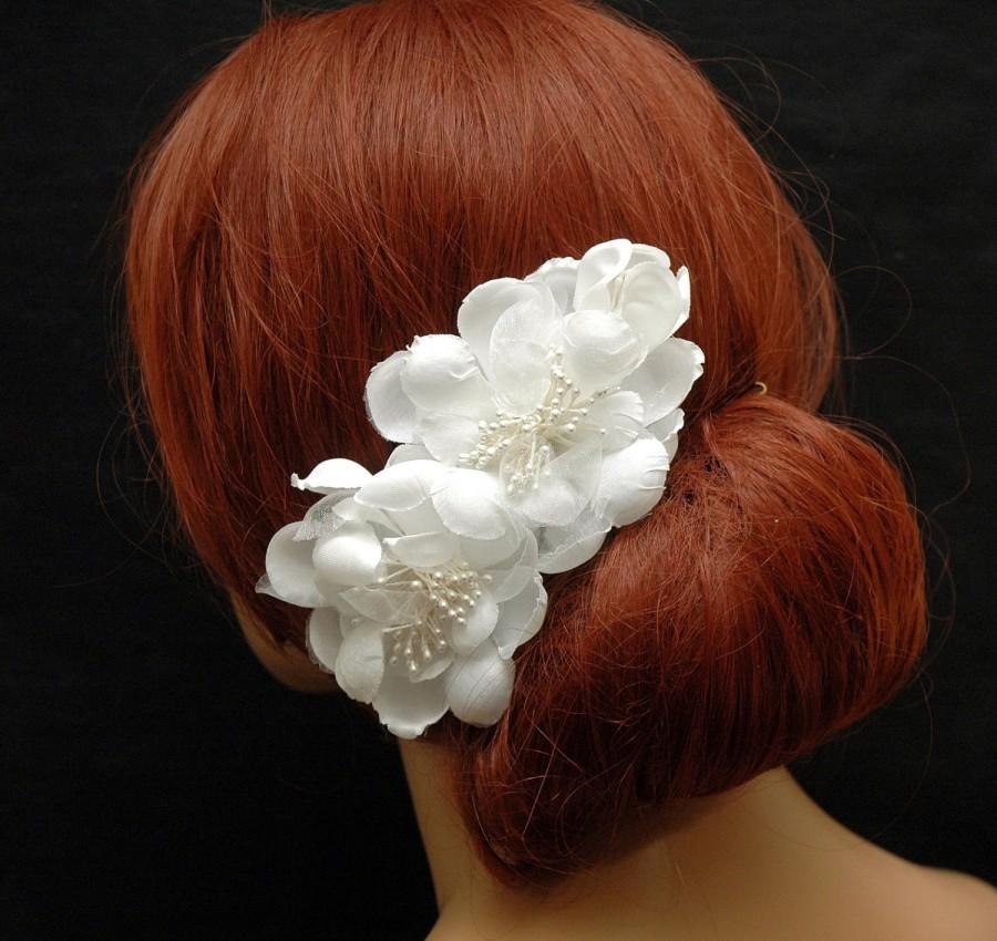 زفاف - Wedding Flower Hair Comb, Bridal Hair Comb, Wedding Hair Accessories, Rustic wedding Hair Piece, Bohemian Wedding Headpiece - $25.00 USD