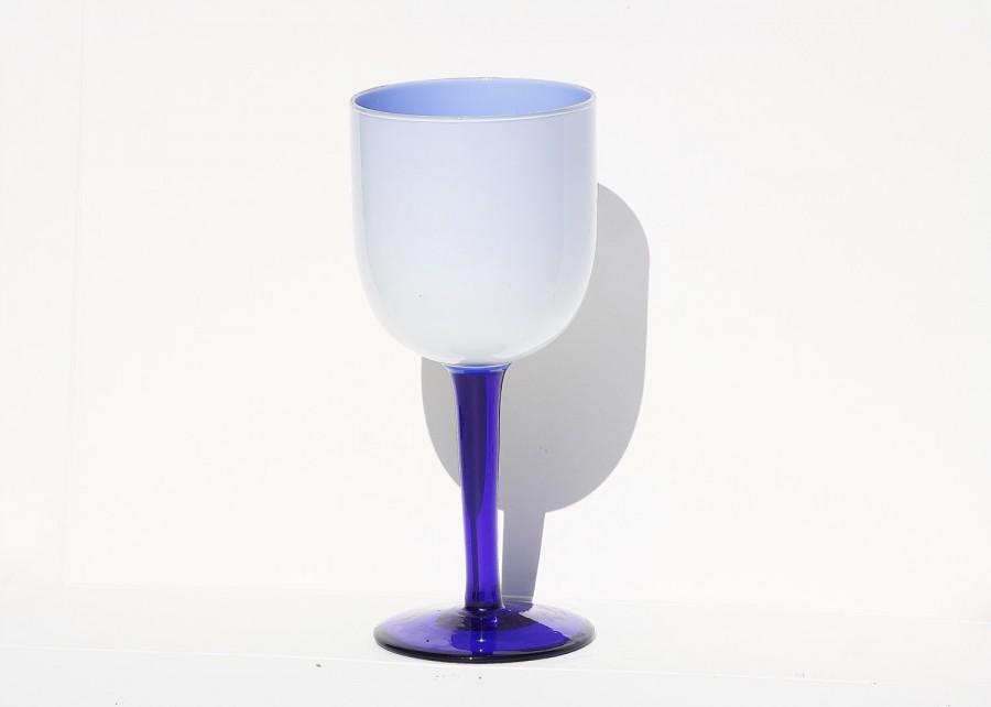 زفاف - Blue Glass, Dark Blue Glass, Ice Cream Glass, Candy Glass, Light Blue glass, Decorative Glass, Glass Goblet, Wedding Goblet