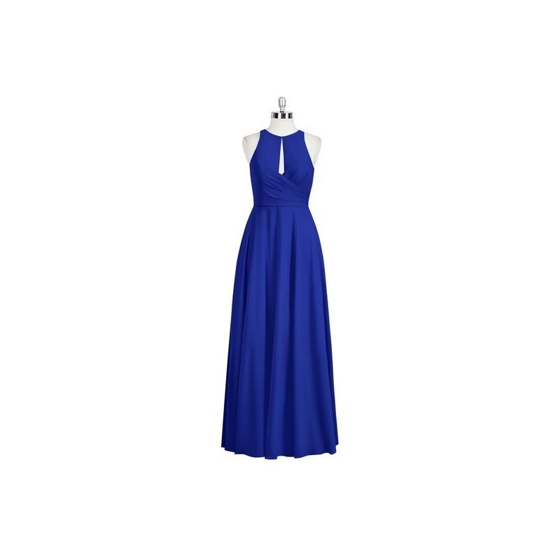 Mariage - Royal_blue Azazie Bridget - Back Zip Chiffon Scoop Floor Length - Cheap Gorgeous Bridesmaids Store