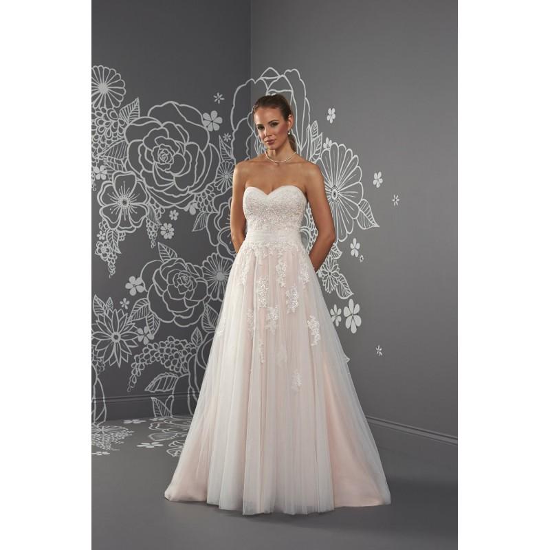 Свадьба - Nicosia by Romantica of Devon - Blush Tulle Floor Sweetheart  Strapless A-Line Wedding Dresses - Top Design Dress Online Shop