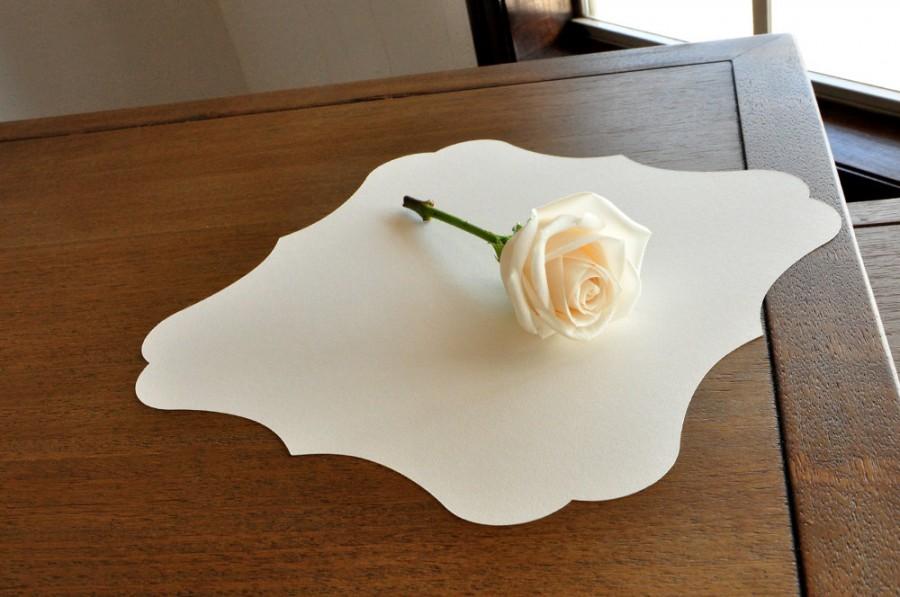 Hochzeit - Wedding Chargers.  Handcrafted in 2-5 Business Days.  Placemats for Round Table. Paper Placemats.