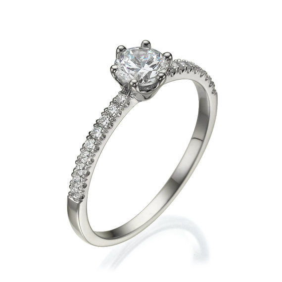 Свадьба - Engagement ring - Promise ring - Bridal ring - Diamond ring - Statement ring - Wedding ring - Rose gold ring - 14k gold ring