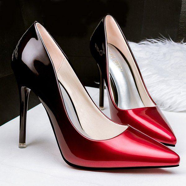 Mariage - Pointed Toe Gradient Color Stiletto Heel Pumps