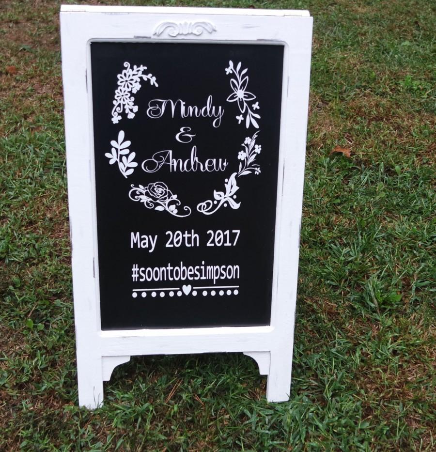 Wedding - Wedding Sign, Chalk Board, Wedding Chalkboard signs, Wedding Chalk board Sign, Chalk board Easel, Shabby Chic, Sandwich Board