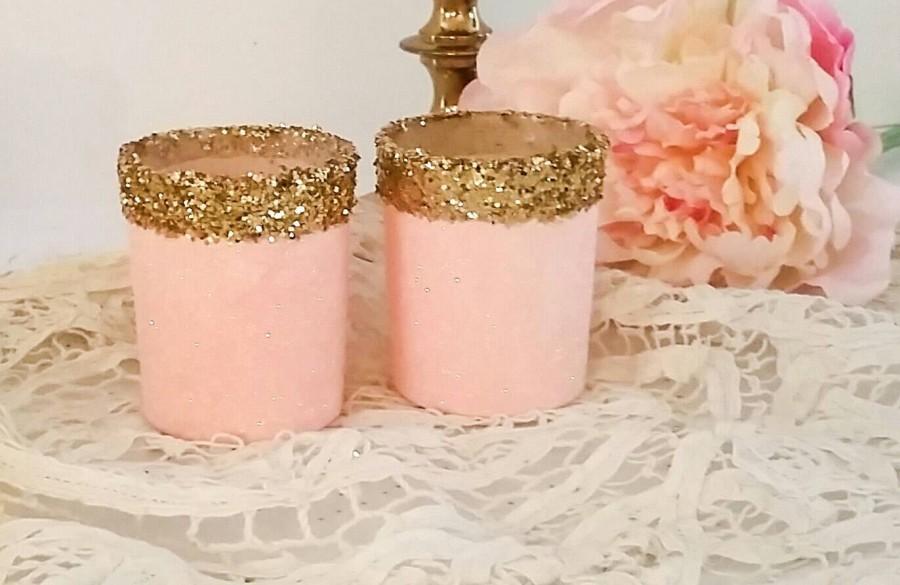 Mariage - Votives, 20 Gold Trimmed Votives,Variety Colors,Bridal Shower, Baby Shower, Favors, Party Favors, Weddings, Wedding Decor, Home decor, Gifts