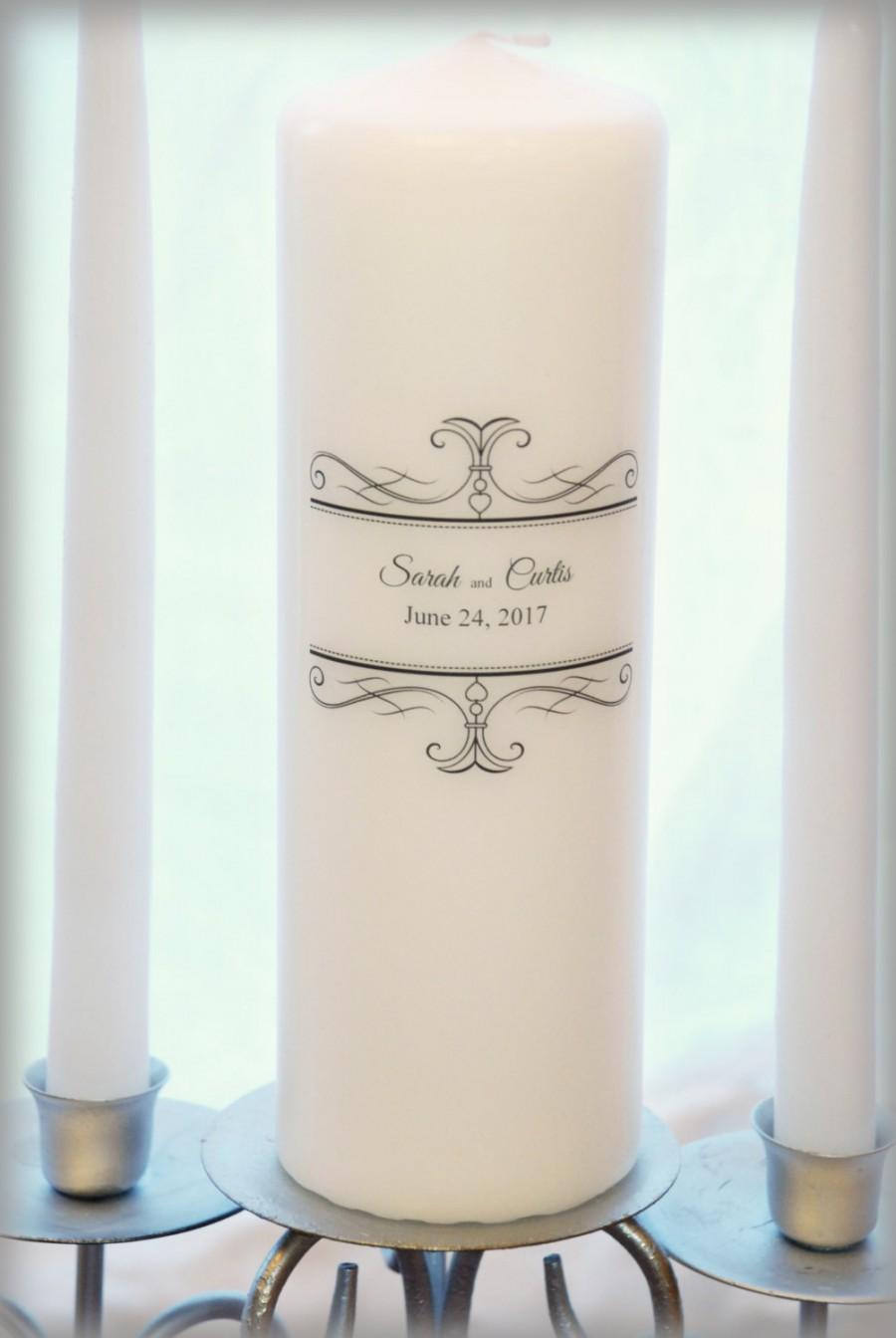 زفاف - Unity Candle Set, personalized, wedding candles, weddings, wedding decorations, filigree