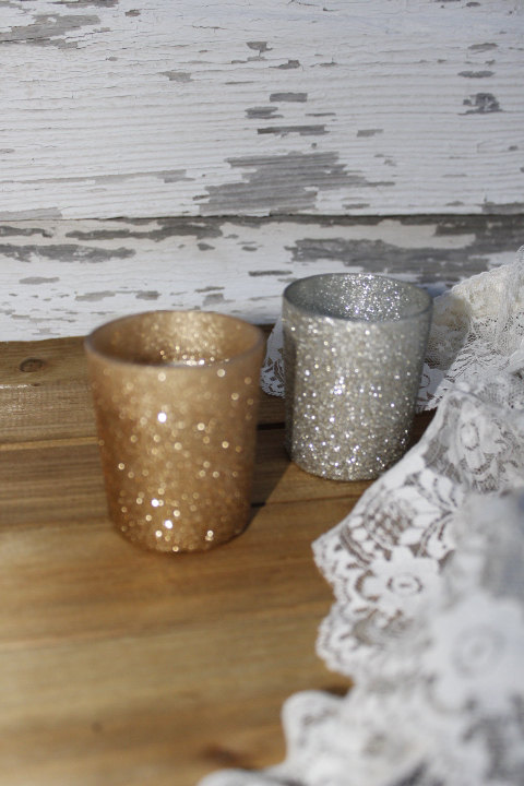 Mariage - Weddings, Glitter Candles, Table Decorations, Centerpieces, Rustic Wedding, Candle Holder, Gold Wedding Decor, Vintage Wedding
