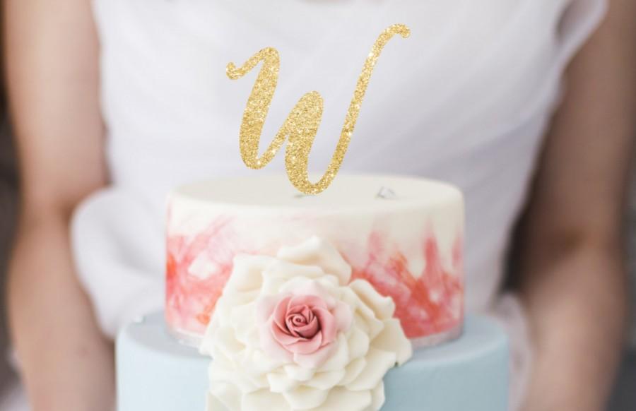 Hochzeit - Letter Cake Topper - Initial Cake Topper - Monogram Cake Topper - Custom Cake Topper - Personalized Cake Topper - Wedding Cake Topper