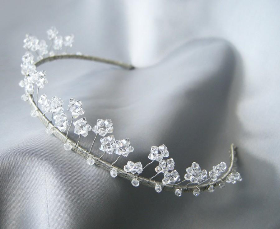 زفاف - Sparkly stars bridal crystal tiara, Swarovski crystal tiara, Wedding crystal tiara,