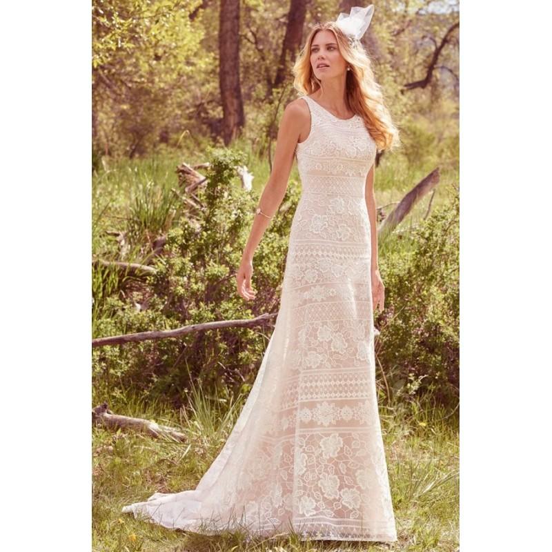 Wedding - Style Danielle by Maggie Sottero - Floor length Sheath LaceTulle Scoop Sleeveless Dress - 2017 Unique Wedding Shop