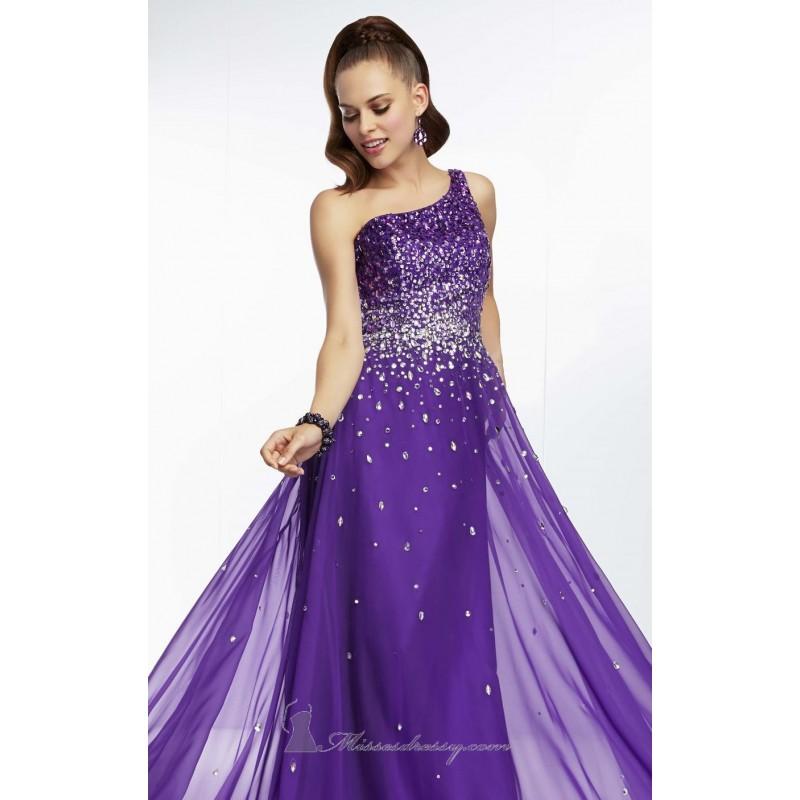 زفاف - 2014 Cheap Asymmetrical Chiffon Gown by Paparazzi by Mori Lee 95023 Dress - Cheap Discount Evening Gowns