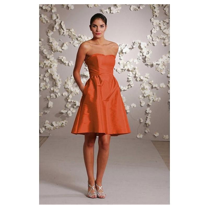 Hochzeit - Exquisite Taffeta A-line Strapless Knee Length Bridesmaids Dress - overpinks.com