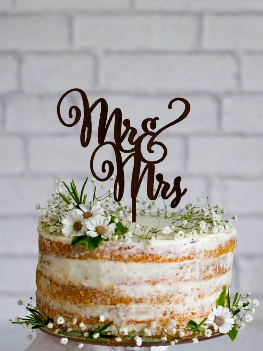 Свадьба - Wedding Cake Topper Mr Mrs  Custom Wooden Mr and Mrs Cake Topper Gold cake topper Silver cake topper