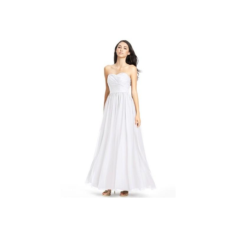 Wedding - White Azazie Lilou - Sweetheart Back Zip Floor Length Chiffon And Lace Dress - Cheap Gorgeous Bridesmaids Store