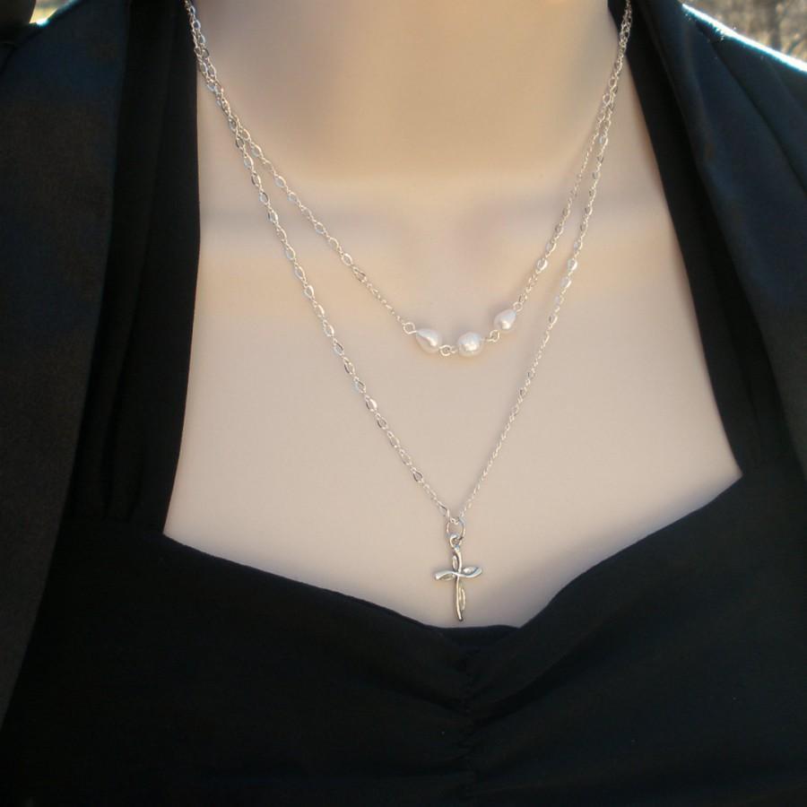 Свадьба - Mother of the Bride Gift, Mother of the Groom Gift, Mother of Groom Necklace, Double Strand Pearl Necklace, Wedding, Starring You Jewelry