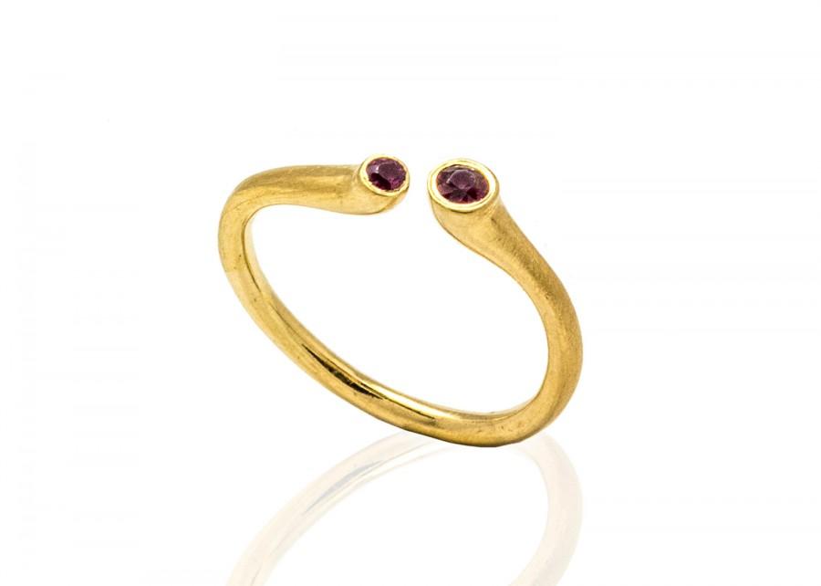 زفاف - Ruby and gold engagement ring