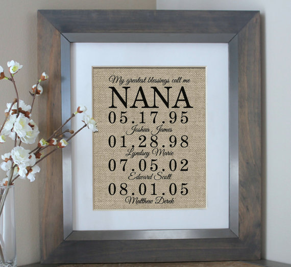 Свадьба - Mothers Day Gift for Grandma Gift for NANA Mothers Day from Daughter Personalized Nana Gift Mother of the Bride Gift Mothers Day Nana Gift
